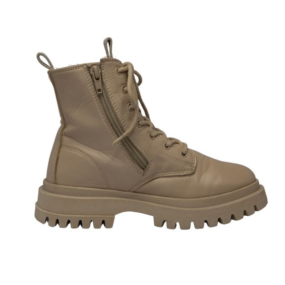 Zara Kids Girl Monochromatic Lug Sole Ankle Boot Combat Boot Bootie Size 2.5 |33 - Picture 4 of 12